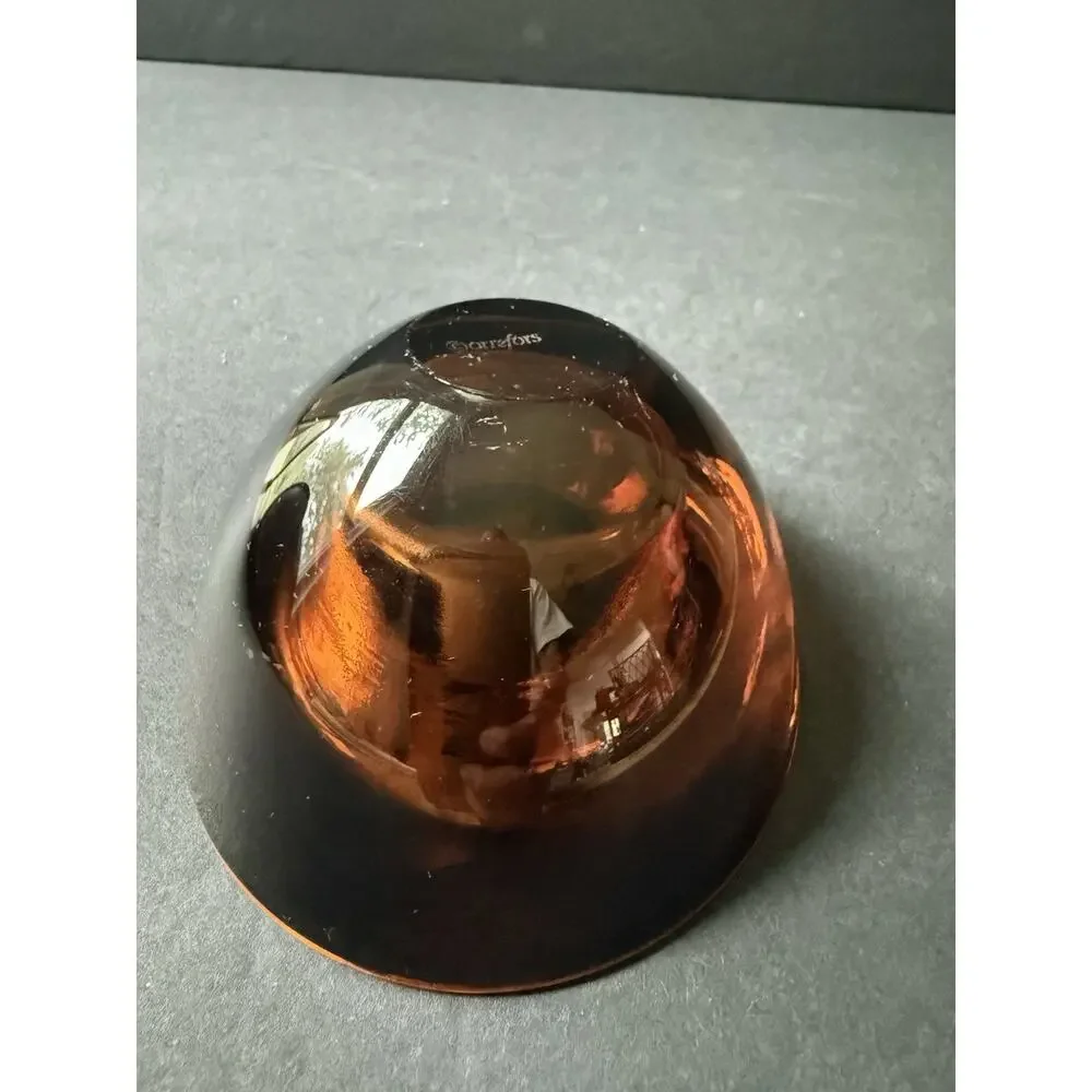 Orrefors Glass Votive Candle Holder Nordic Light Delight Bronze Lena Bergstrom